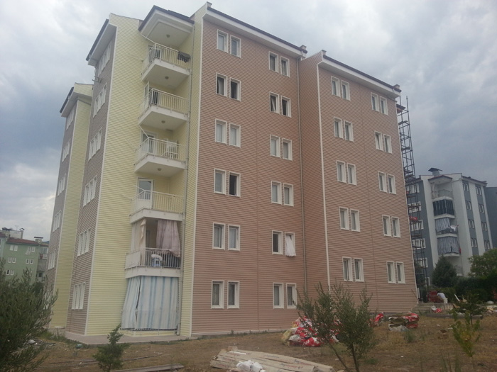 American Siding Uygulamalar Apartman Siteler 22 - Apartman ve Siteler american siding dış cephe kaplama uygulaması görseli